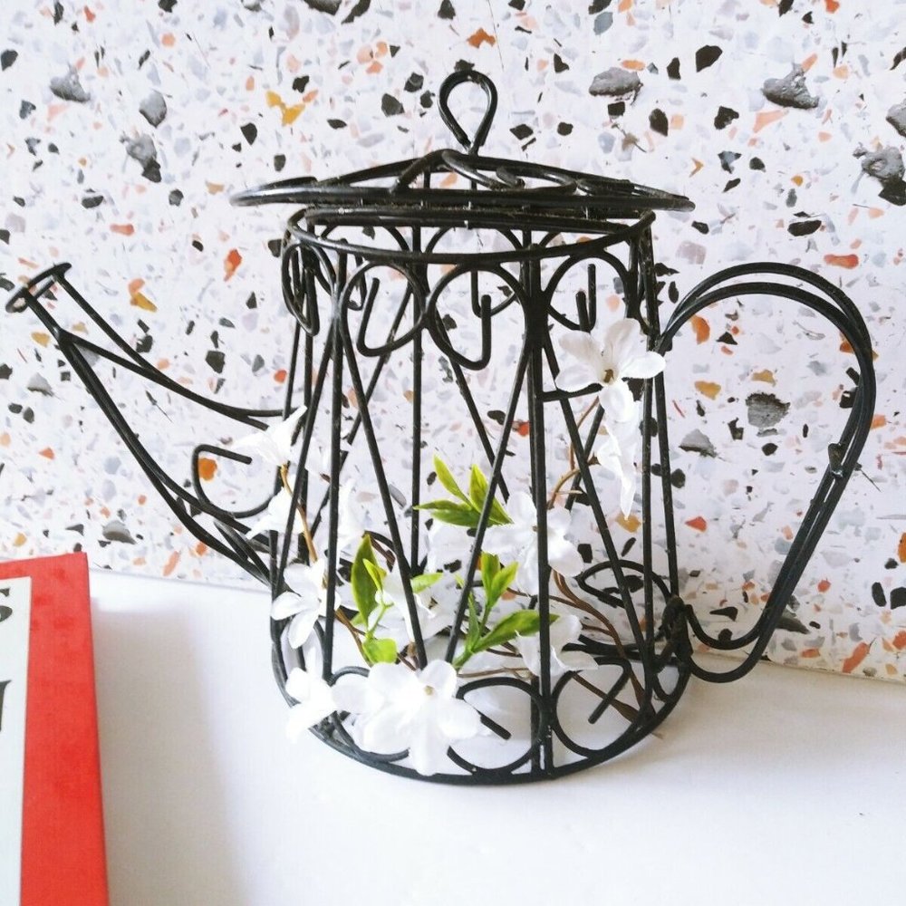 Teapot Topiary Ivy Planter Pot Wire